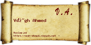 Végh Ahmed névjegykártya